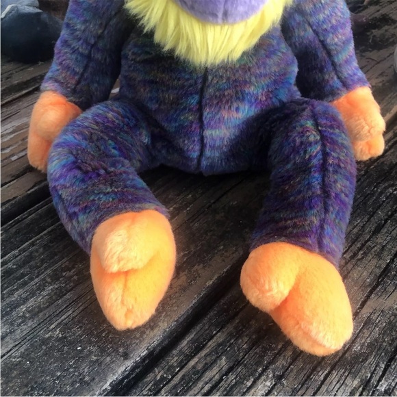Ty Beanie Buddies Bananas Orangutan 14" Purple Plush Stuffed Animal Vintage 2000 - Picture 3 of 8